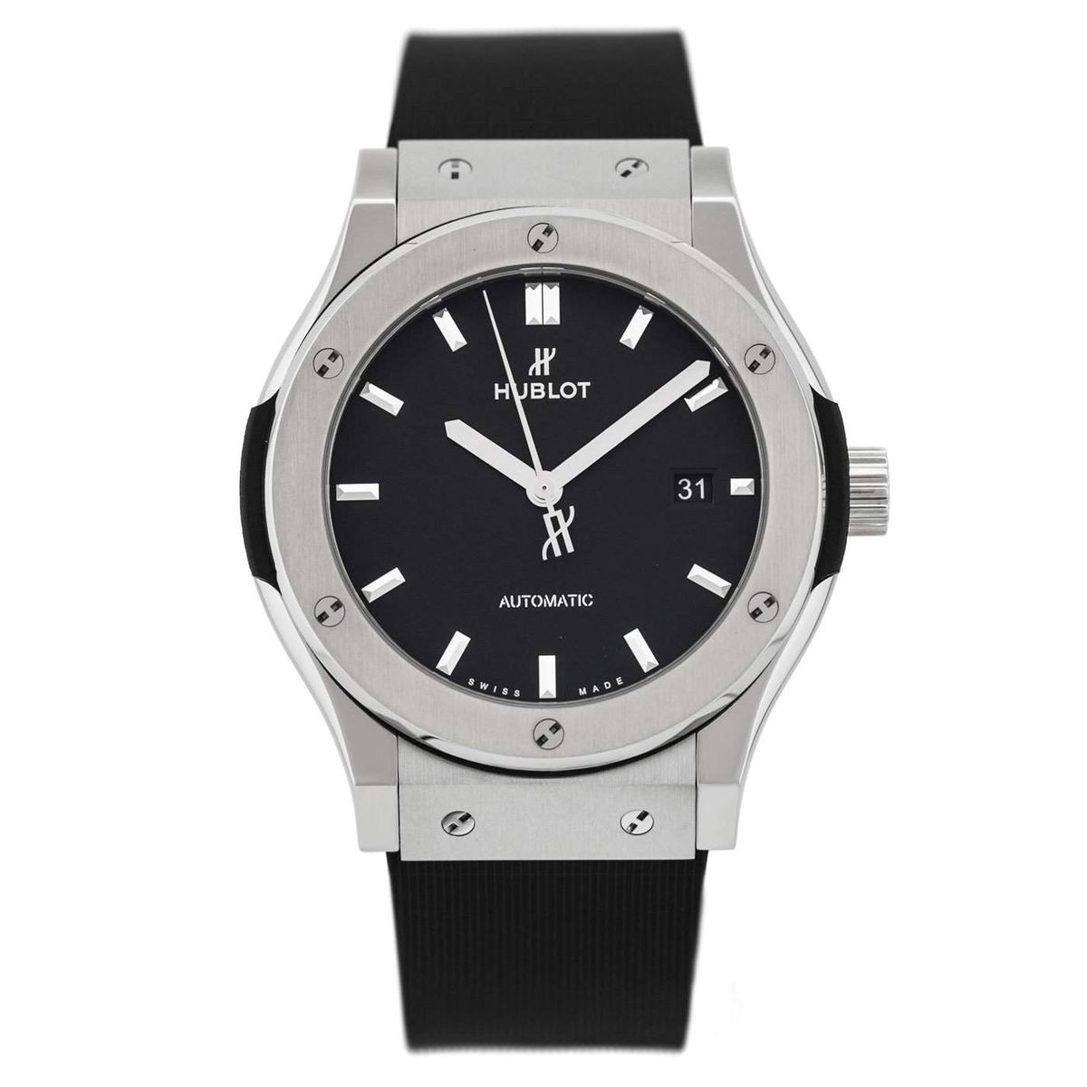 Montre Homme Luxe Automatique noire– Style Hublot Classic Fusion